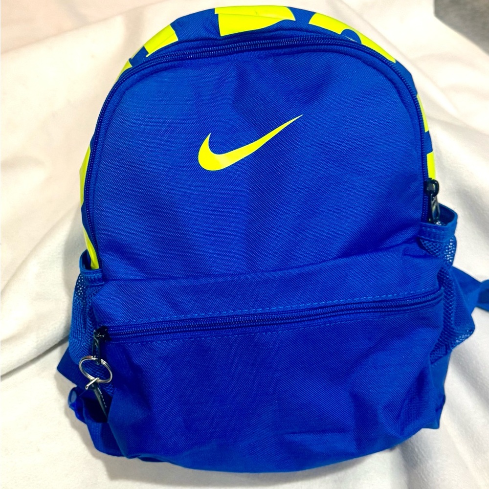 Nike Royal Blue Backpack with Neon Yellow Accents